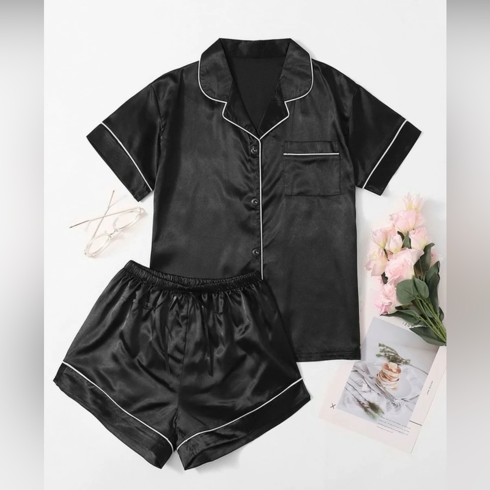 Satin pajamas shorts set 
size small
